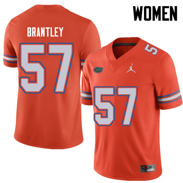 Jordan Brand Women #57 Caleb Brantley Florida Gators College Football Jerseys Sale-Orange